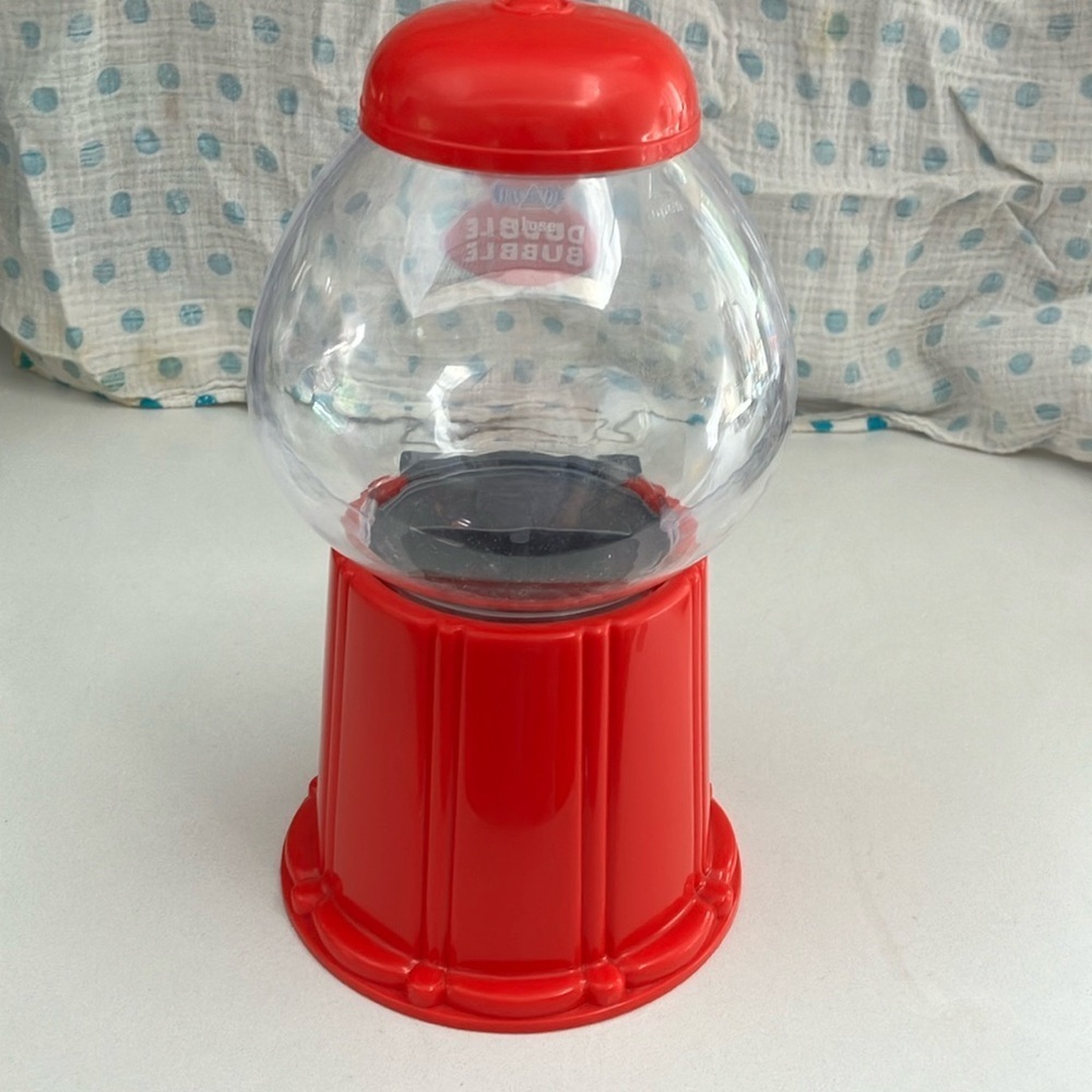 Dubble Bubble Red Gumball Dispenser Machine Toy plastic vintage style - Picture 4 of 12